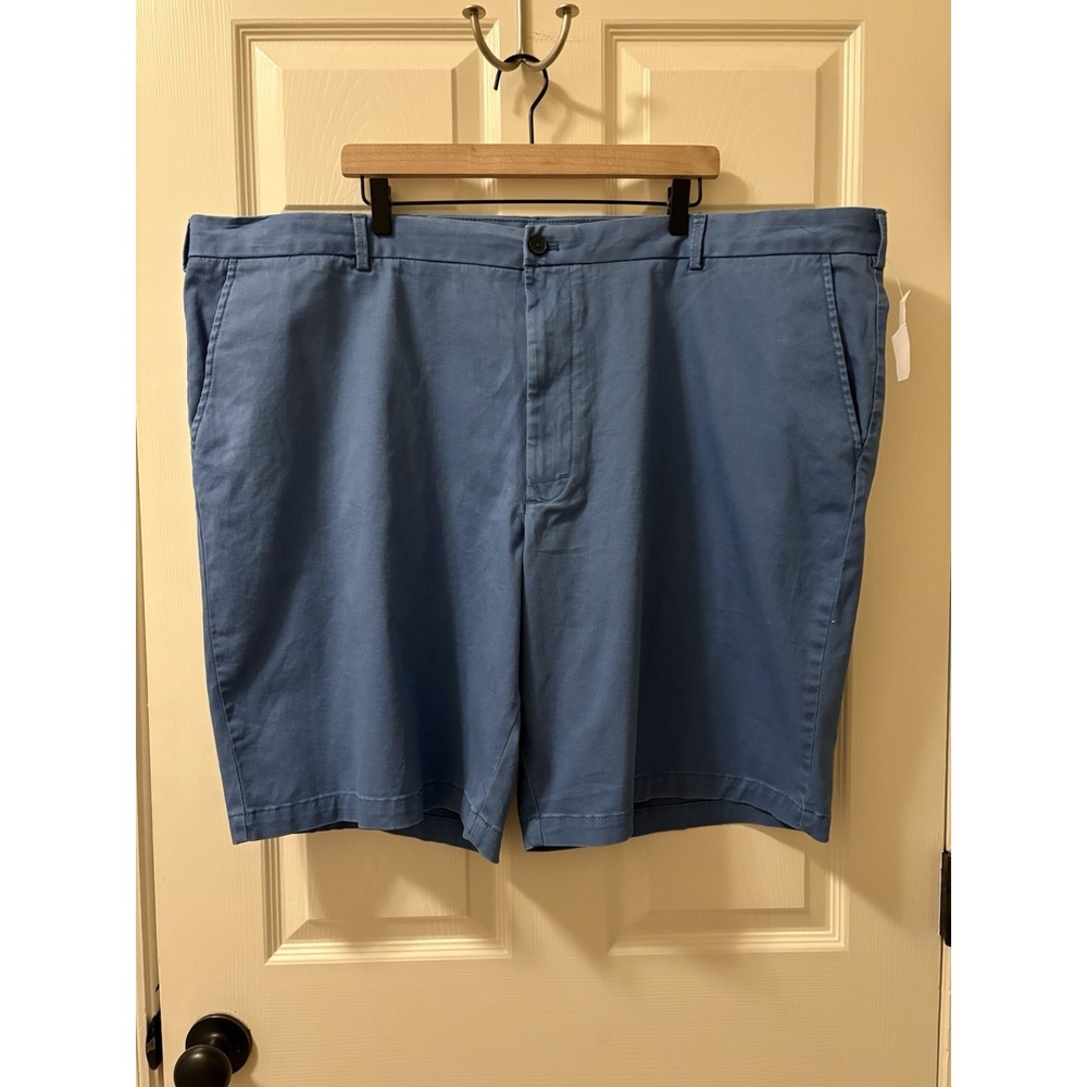 IZOD Men's Saltwater Stretch Flat Front Shorts Relaxed Federal Blue Size 50